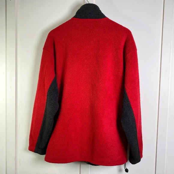 Vintage Williams F1 Racing Fleece Jacket Pile Full Zip Red Black Large - Picture 11 of 11